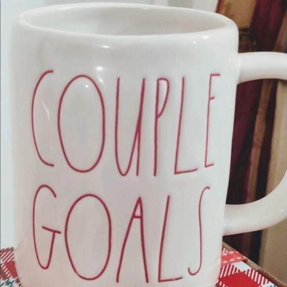 RAE DUNN White Red Couples Goals Valentine’s Day Mug - Picture 4 of 4